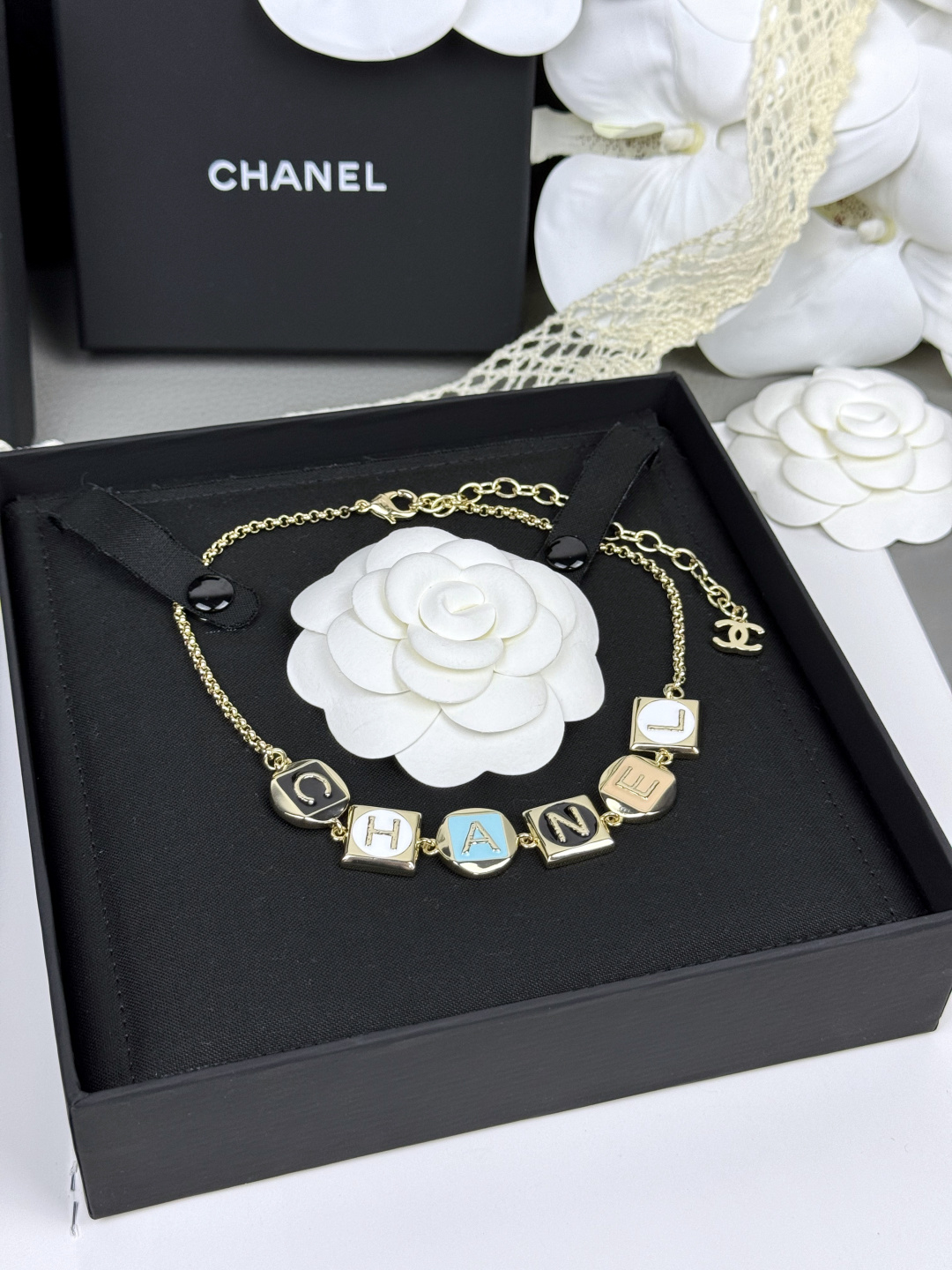 Chanel Geometric Enamel Charms Necklace - Original Replica Club