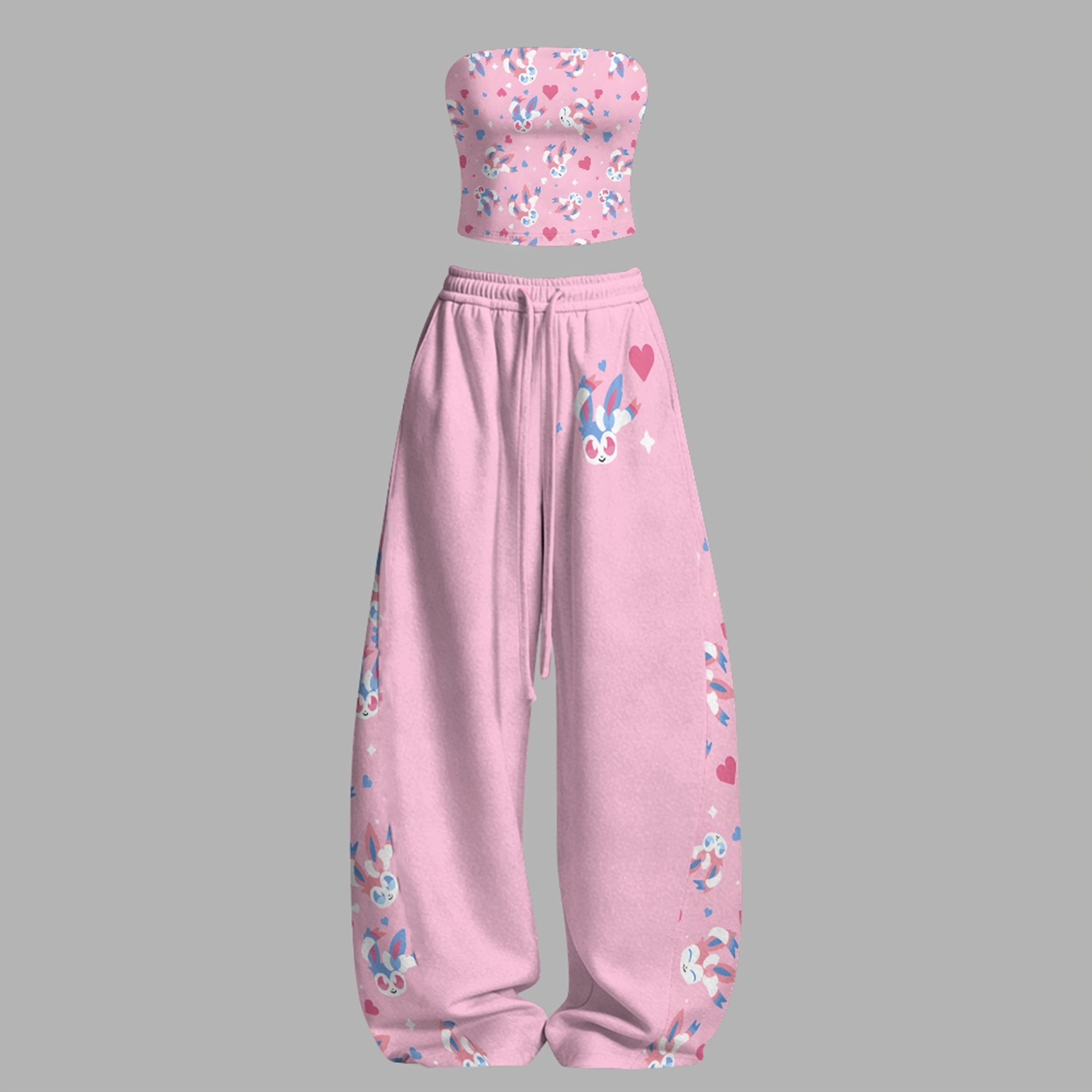 Pokémon Strapless Top  & Elasticated Trousers Two-Piece Set
