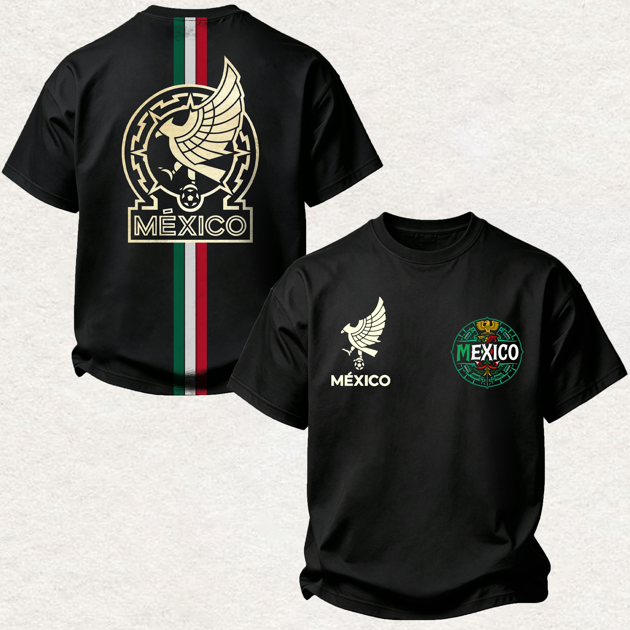 Aztec Eagle Shield Graphic Printed Unisex Oversized T-shirt