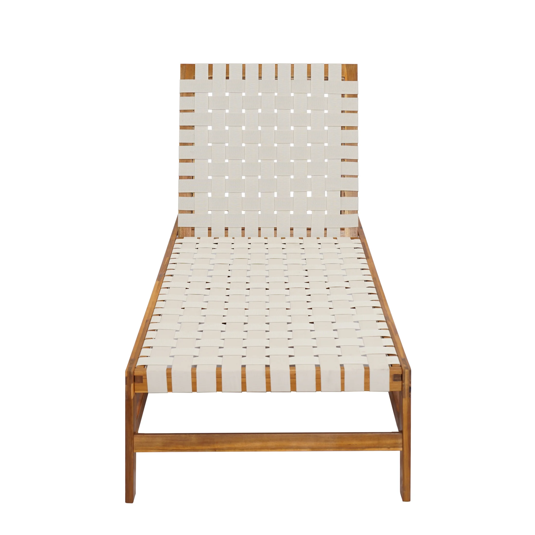 Christopher Knight Home Outdoor Wood Chaise Lounge Chair, Adjustable 4-Position Recliner with Rope Seat, Teak - Image 14