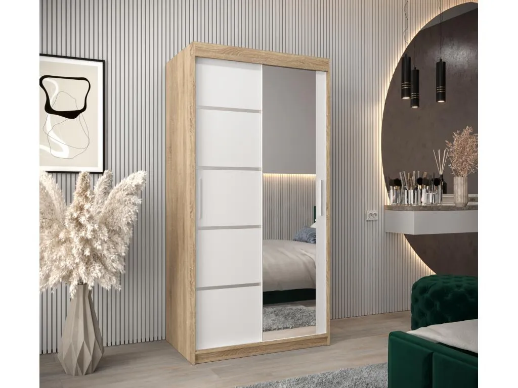 ARMARIO Mobtrendy 2 DE PUERTAS CORREDERAS 200/100/62 2 puertas (Mobtrendy/blanco) rcct27671
