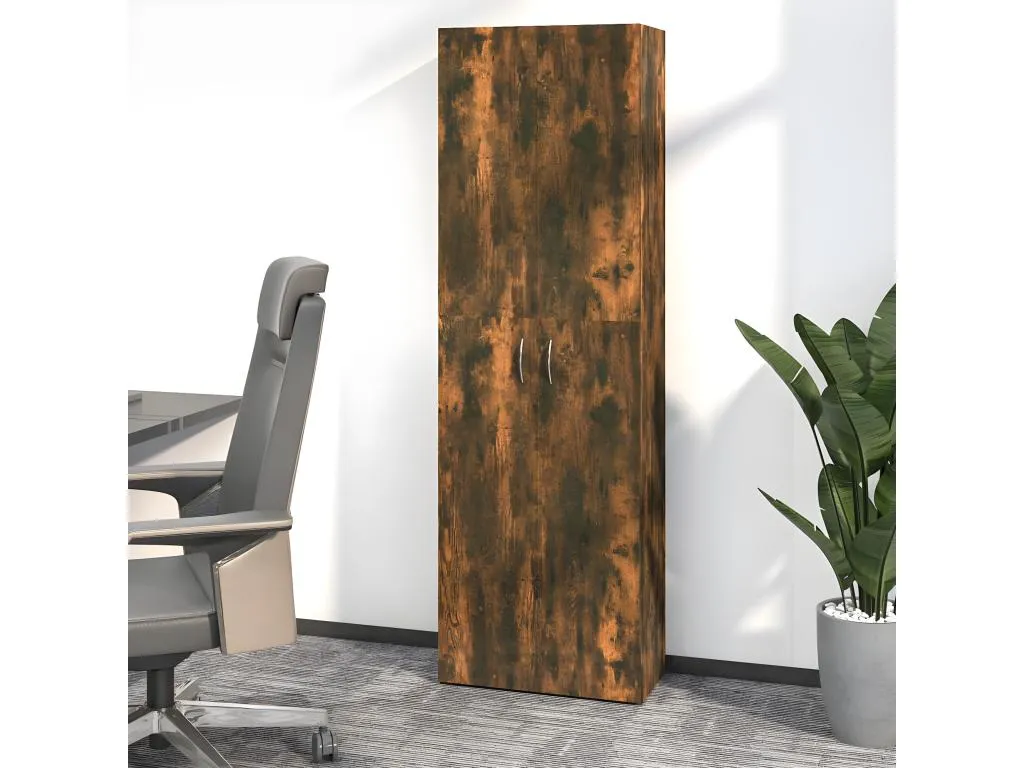 Armario de oficina contrachapado Vivircalido ahumado 60x32x190 cm 77341bevc