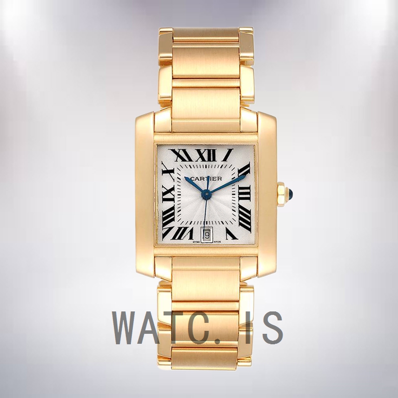 Cartier Tank Francaise Men's W50001R2 34mm Bracelet Gold-tone