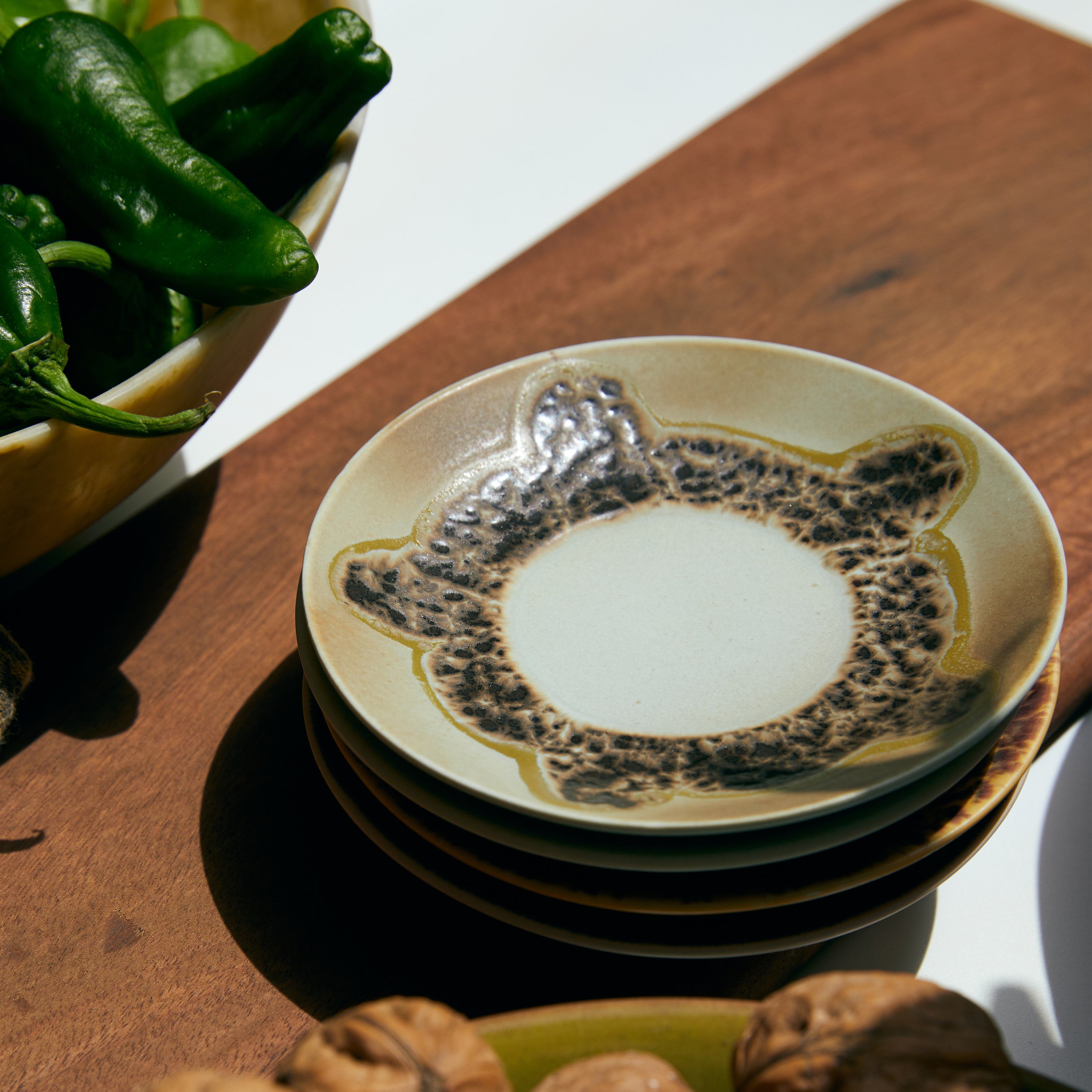 HKliving 70's Ceramics Schotels - Set van 4 - Ocean