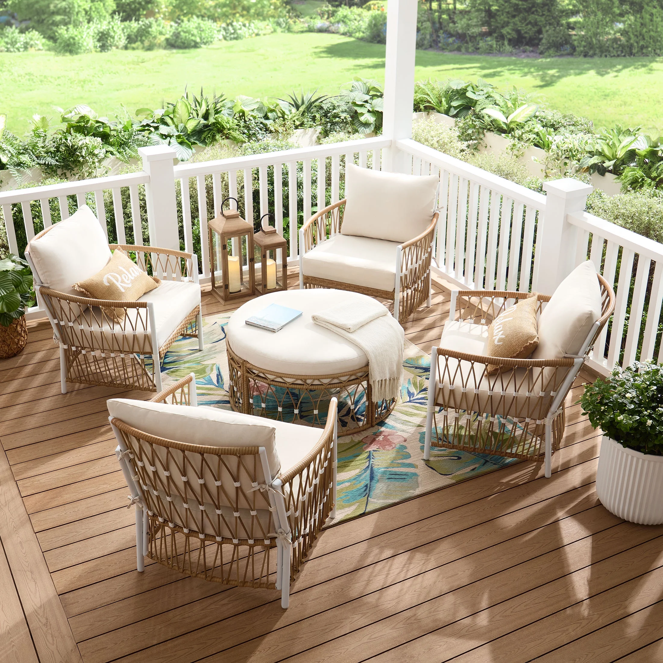 Better Homes & Gardens Lilah 2-Pack Outdoor Wicker Lounge Chairs, Black - Image 18