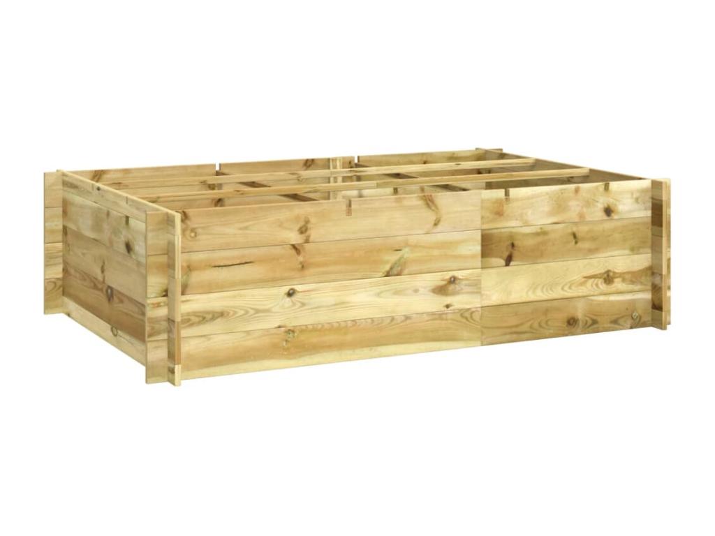 Arriate de madera impregnada 150x100x40 cm
