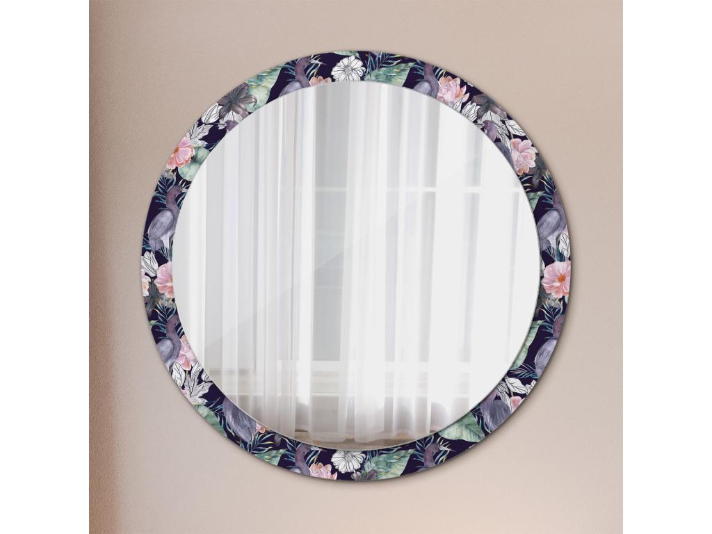 Espejo redondo decorativo - Airons Birds - 100 cm