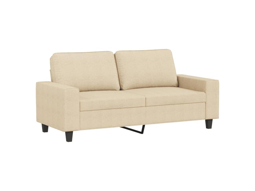 Sofá de dos plazas - tela color crema - 140cm