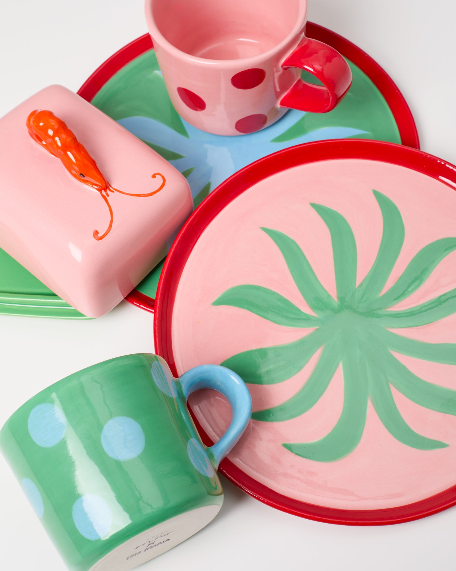 MaM x Isis Maria Geschirr-Set Palm Dot mix 5-teilig