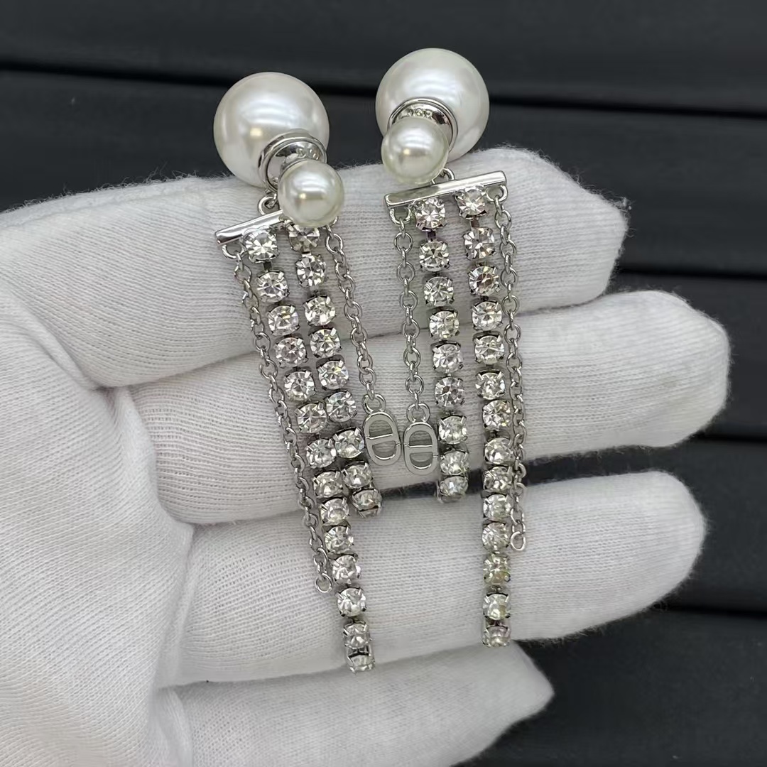 Dior Pearl with Tassel Earrings - Original Replica Club