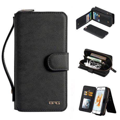 BRG Samsung Detachable 2 in 1 Zipper Wallet Case with Handbag