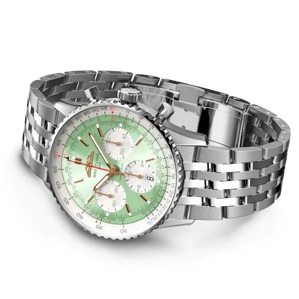 Breitling Navitimer Men Automatic Mint Stainless Steel Watch AB0139211L1A1