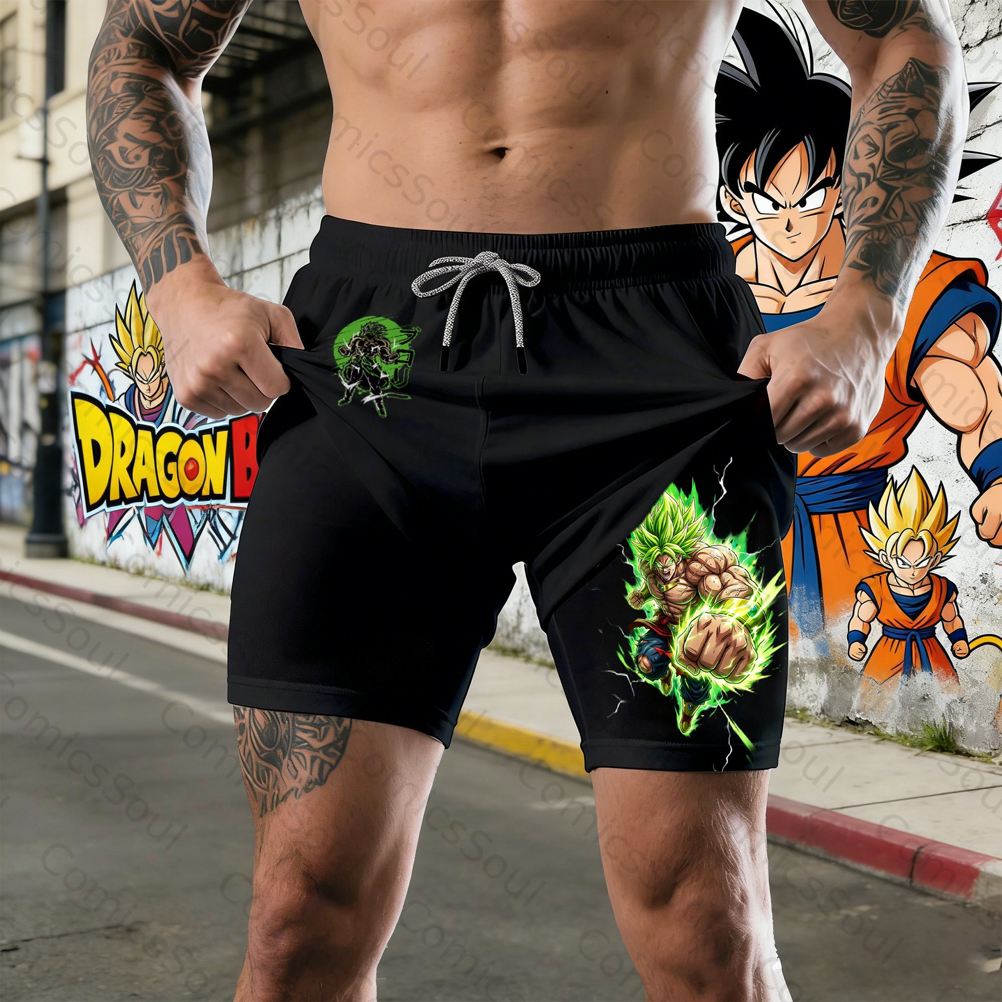 Unisex Casual Anime Style Shorts