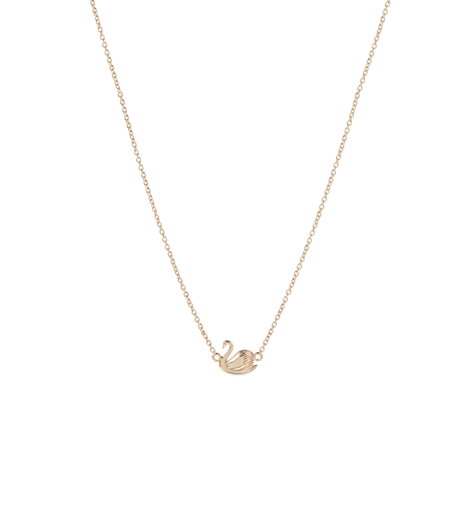Golden Swan Necklace 14K