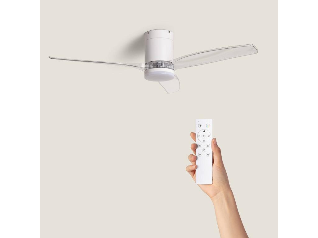Casaplu Ventilador de Techo Silencioso Angistri Blanco 132cm Motor DC