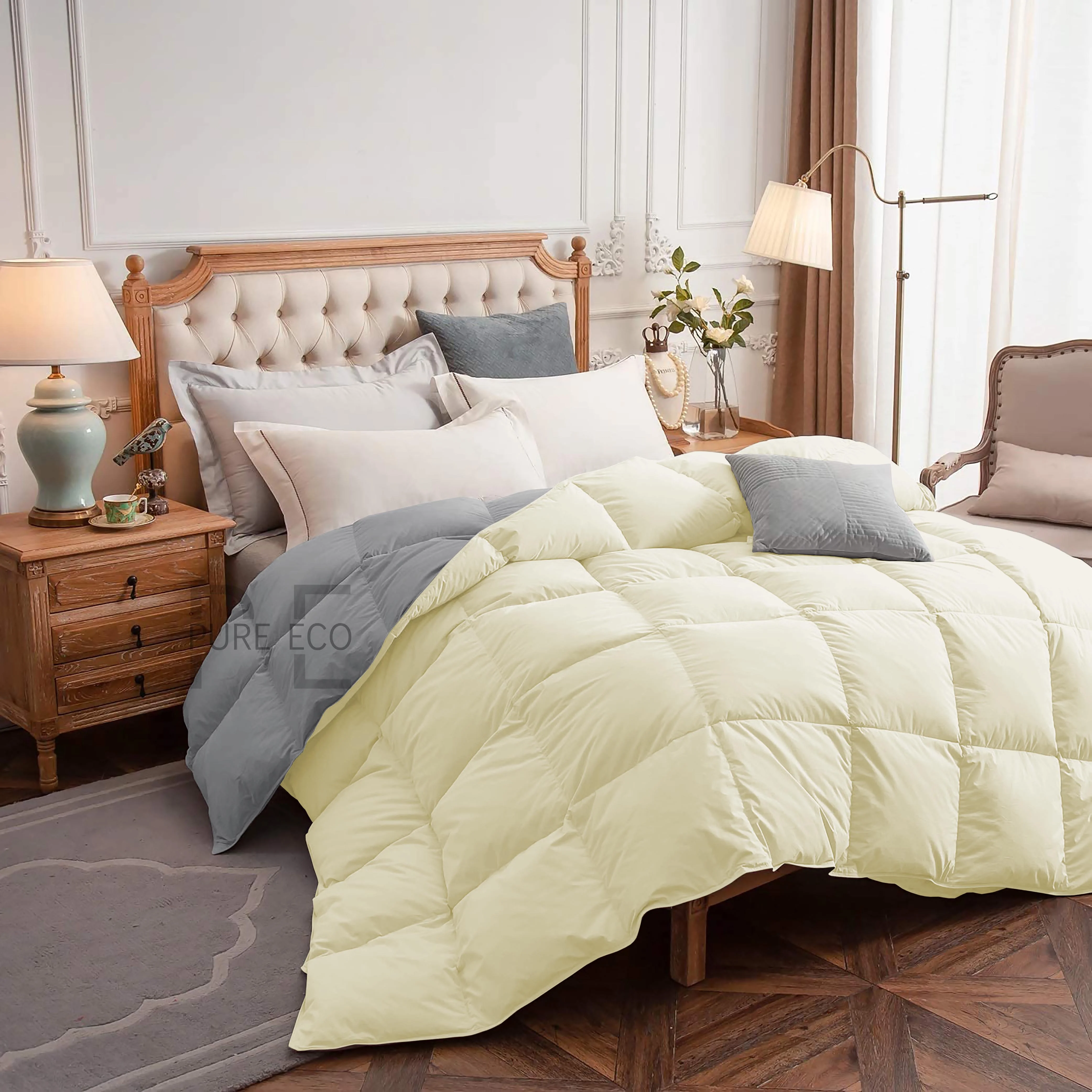Ayanshi Hotel Bedding Comforter Twin Size, Duvet Insert, Quilted Comforter with Corner Tabs, All Season Lightweight Quilt, Down Alternative Hotel Comforter Twin Size 68X90 Baby Pink - Image 22