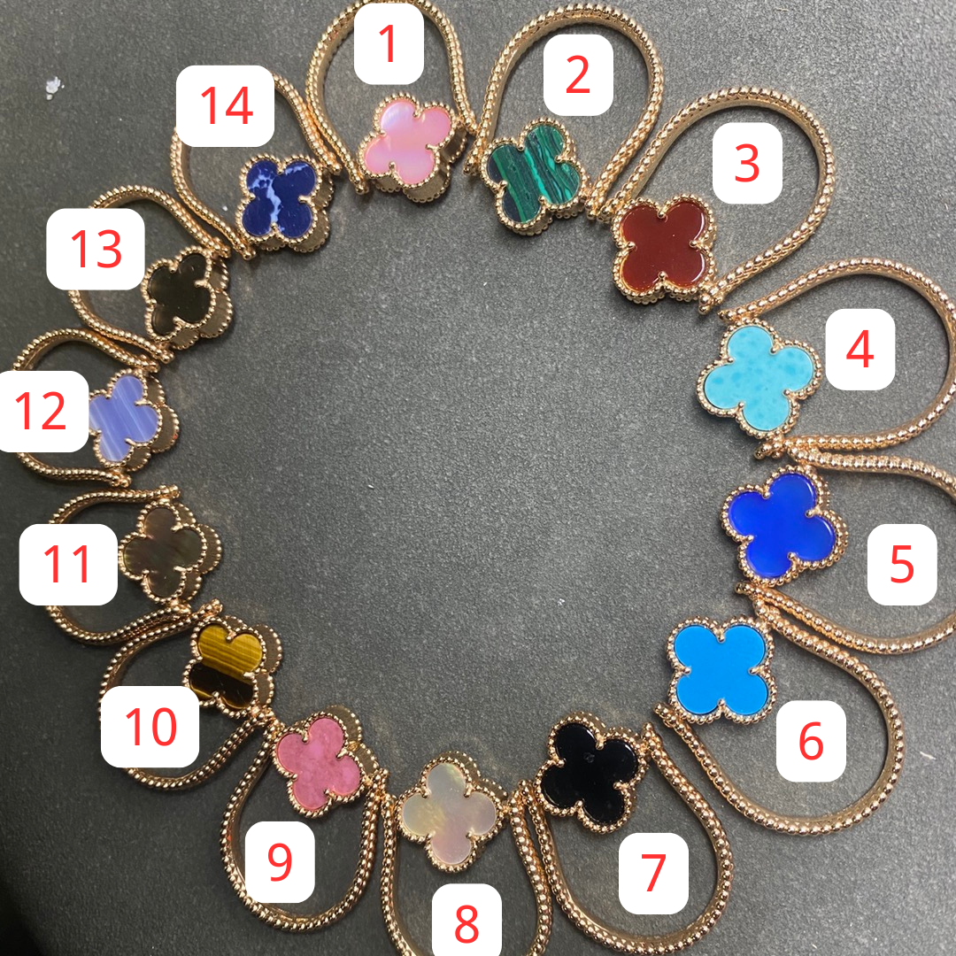 VCA Vintage Alhambra Reversible Ring, Rose Gold, 14 Stone Options - Original Replica Club