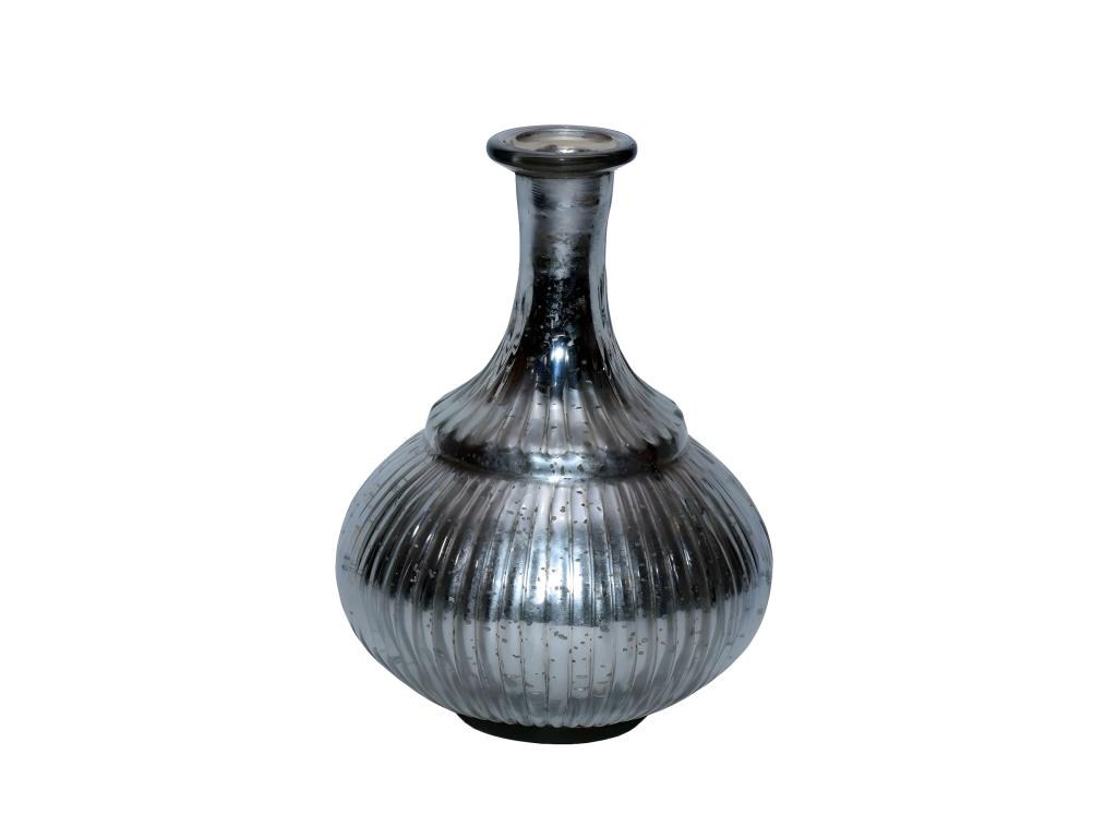 Garrafa de cristal mercurizado gris