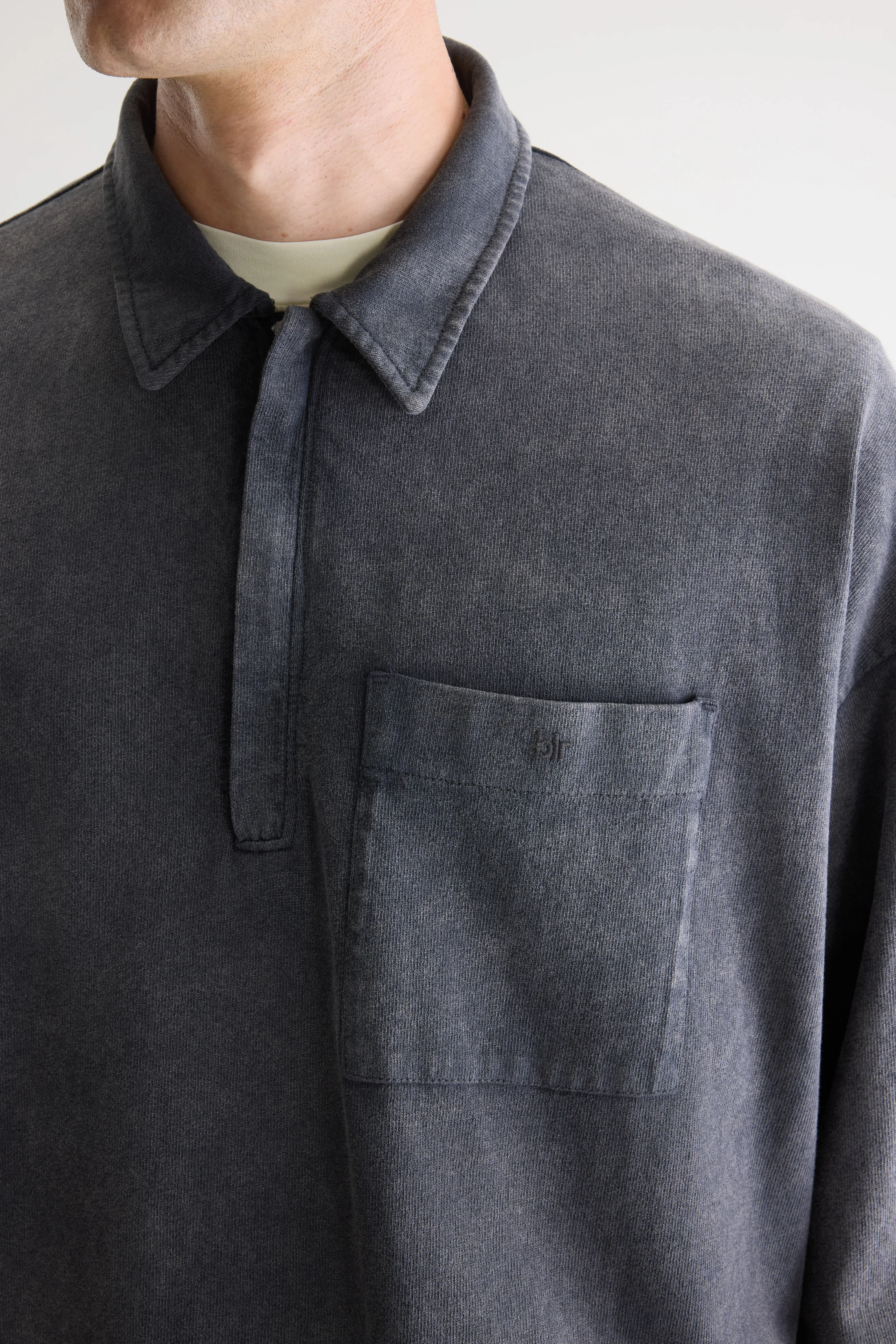Bellerose Felly zipped polo (261 / M / BLACK BLUE)