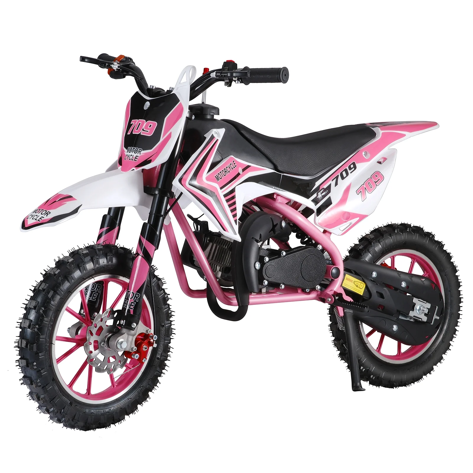 SUSUchens Off Road Mini Motorcycle Kids Dirt Bike Gas Power Motocross Children Pocket Motorbike,49cc 2-Stroke (Pink) - Image 2