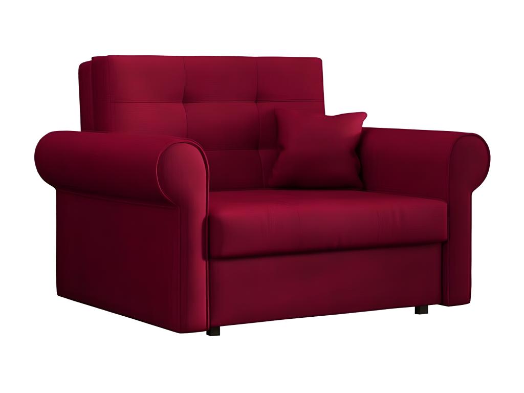 Sillón Homelyvo 127 - Rojo - 85x116x98cm - Tapiz - Patas Metal - Muebles ya montados