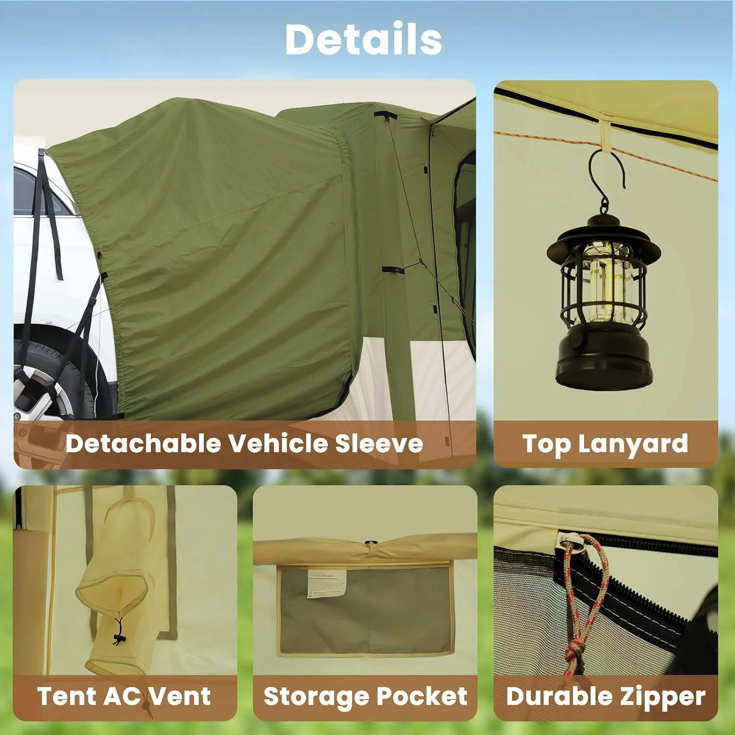 Lilypelle 4-6 Person Blow Up Inflatable Tent with Stove Jack, Hot Tent for Camping with Hand Pump, Waterproof Inflatable Camp Tent with Mesh Windows, Easy Setup Glamping Inflatable House - Image 50