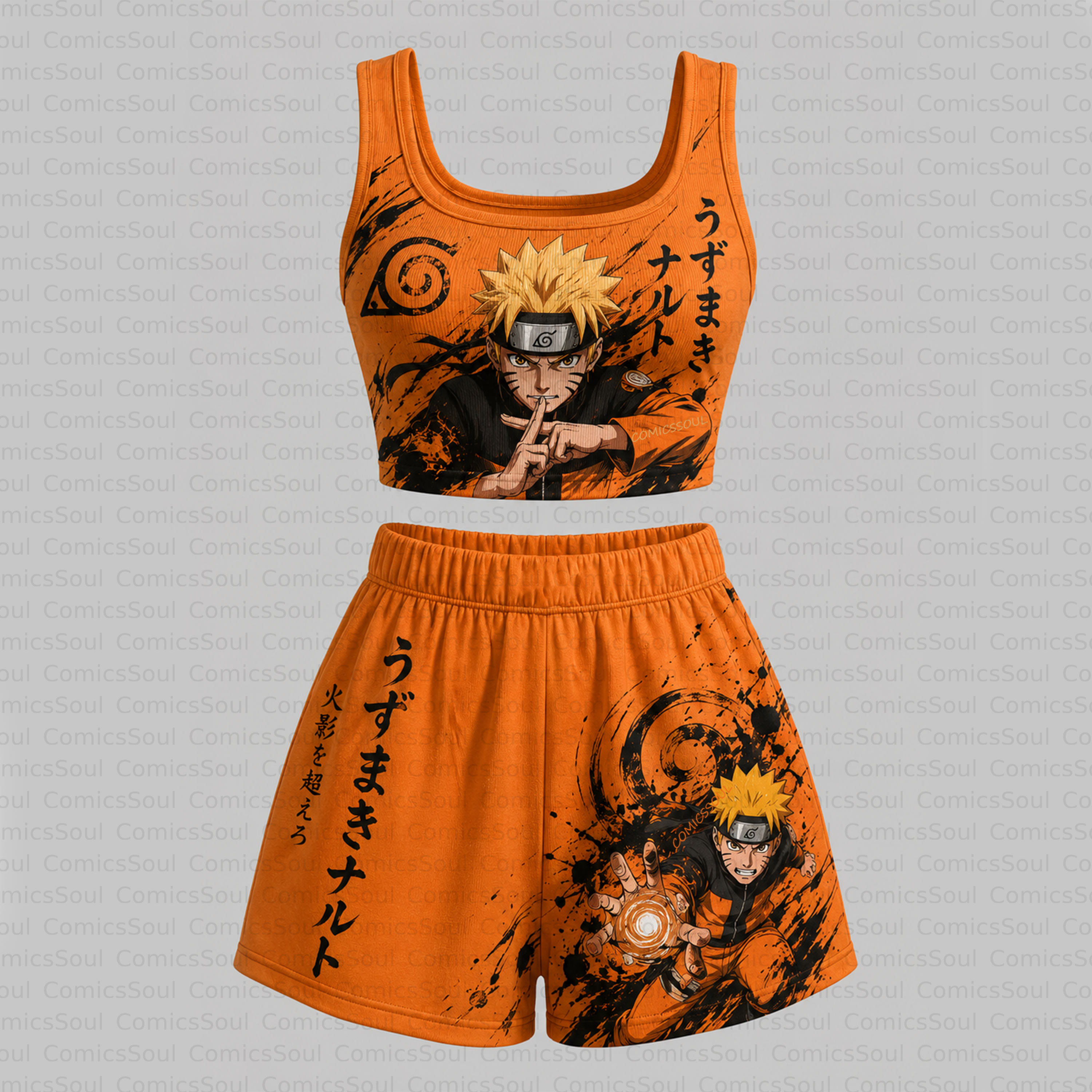 NARUTO Vest and shorts Two-Piece Set