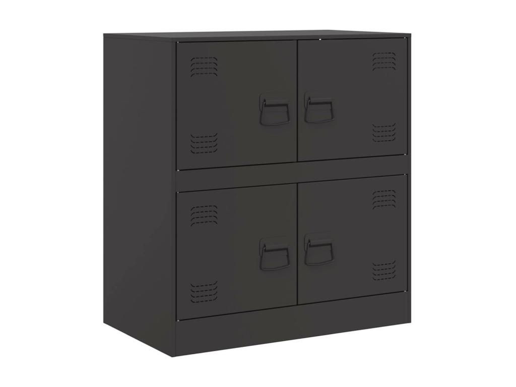Aparador de acero negro 67x39x73 cm