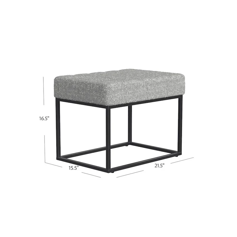 HomePop Theodore Upholstered Ottoman