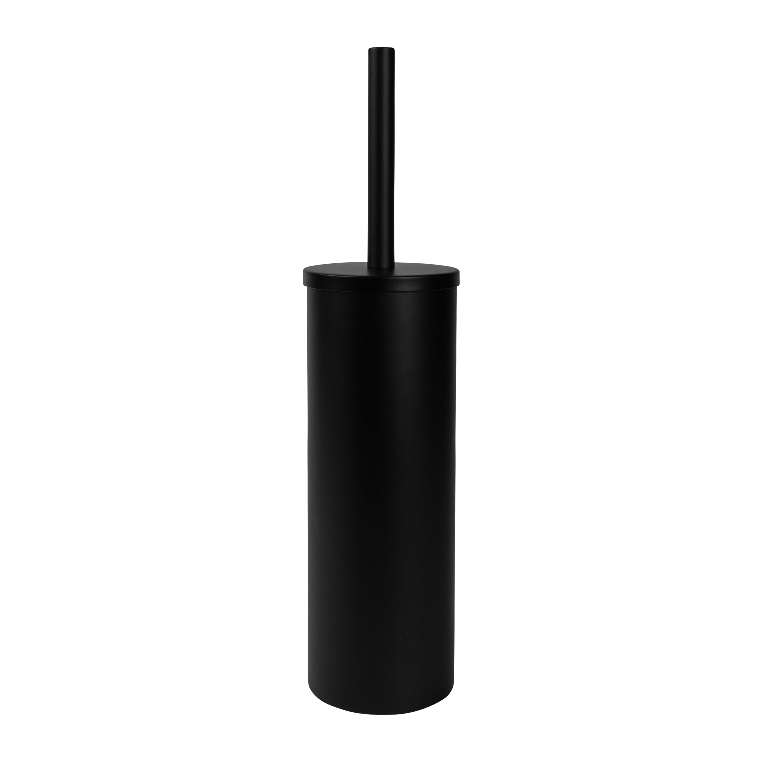 QUVIO Toiletborstelhouder wand - metaal - Zwart