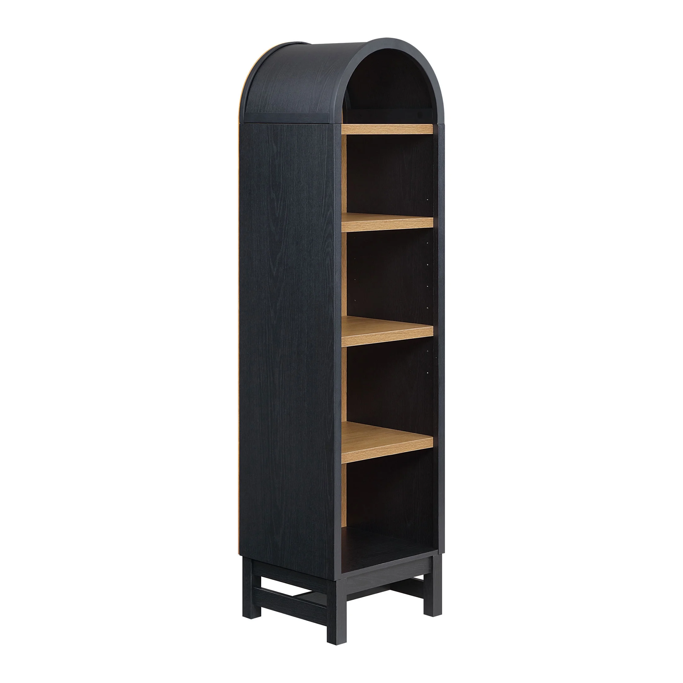 Better Homes & Gardens Juliet Narrow Arch Bookcase, Rich Black and Light Honey - Image 9