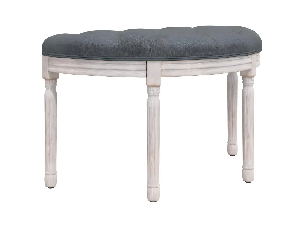 Banco de tela gris oscuro 81,5x41x49 cm cómodo y elegante eek1736855