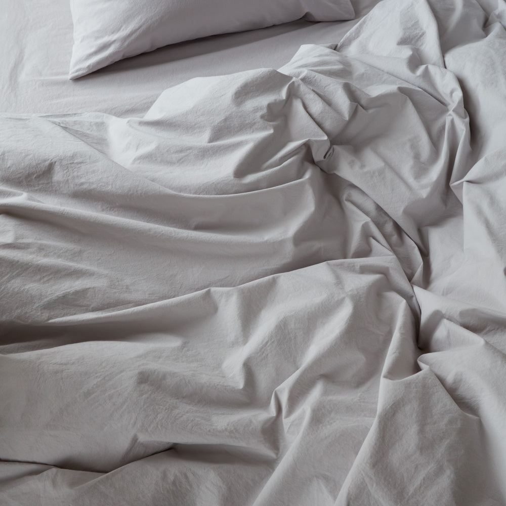 Housse de couette en percale de coton - Gris Pavot
