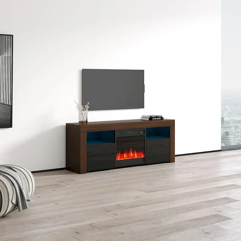 Copper Grove Qorasuv 58-Inch Electric Fireplace TV Stand