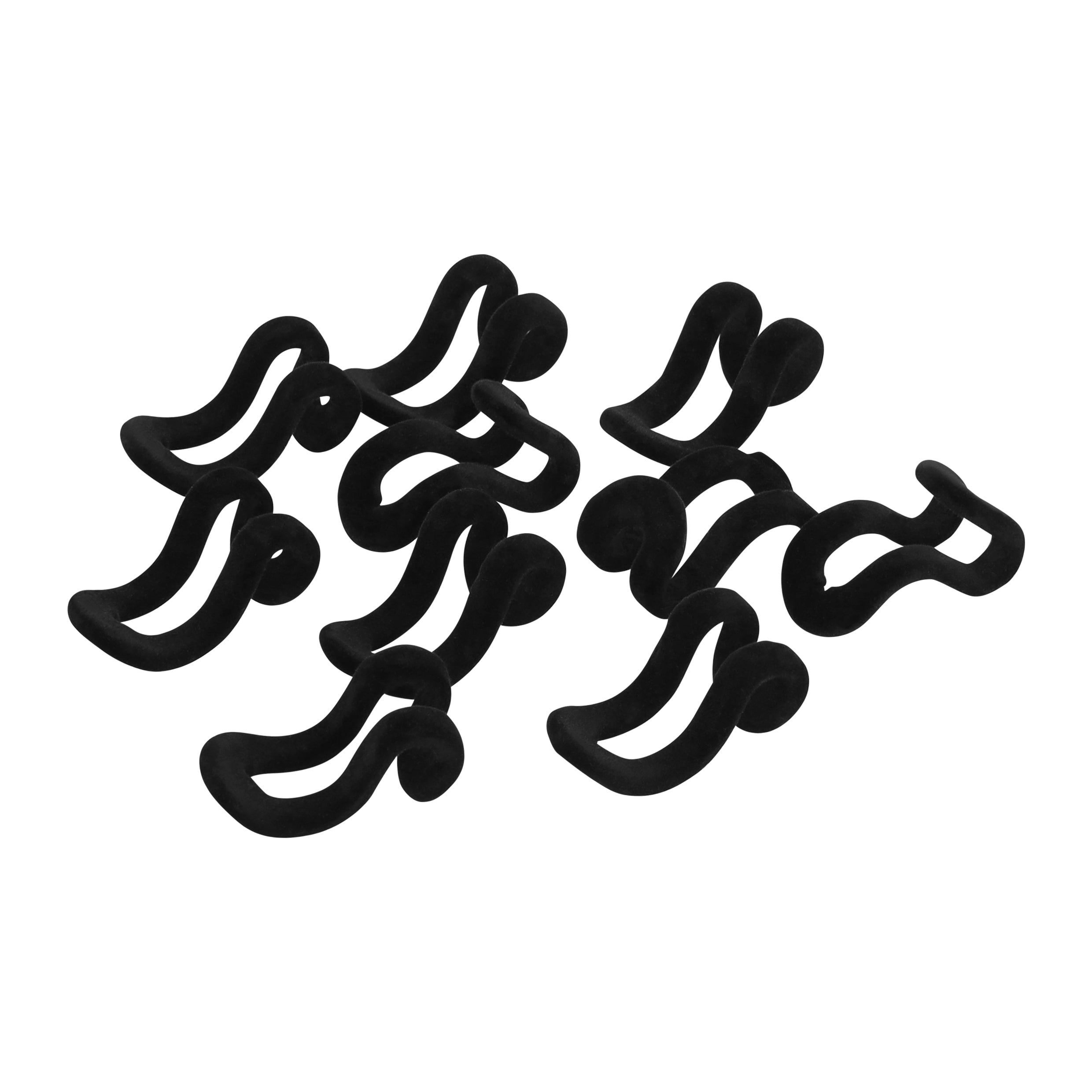 QUVIO Kledinghanger organizer - Set van 10 - Zwart