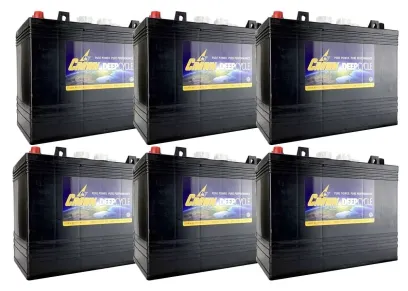 x6 | Crown 12 Volt 150Ah Deep Cycle Battery ; Replaces Trojan T-1275 T1275