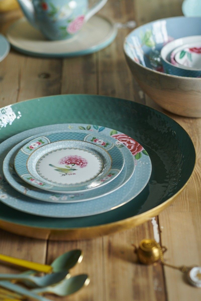 Plate Blushing Birds Blue 17cm