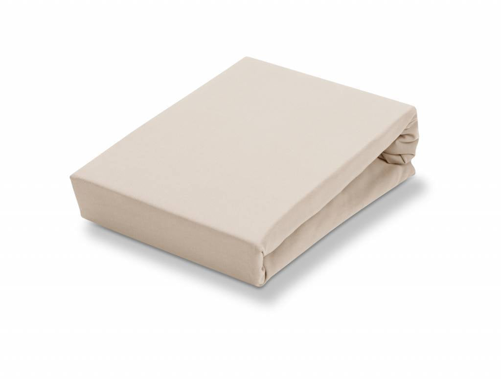 Jersey Soft Hoeslaken Stone   180-200 x 200-220 cm   Beige