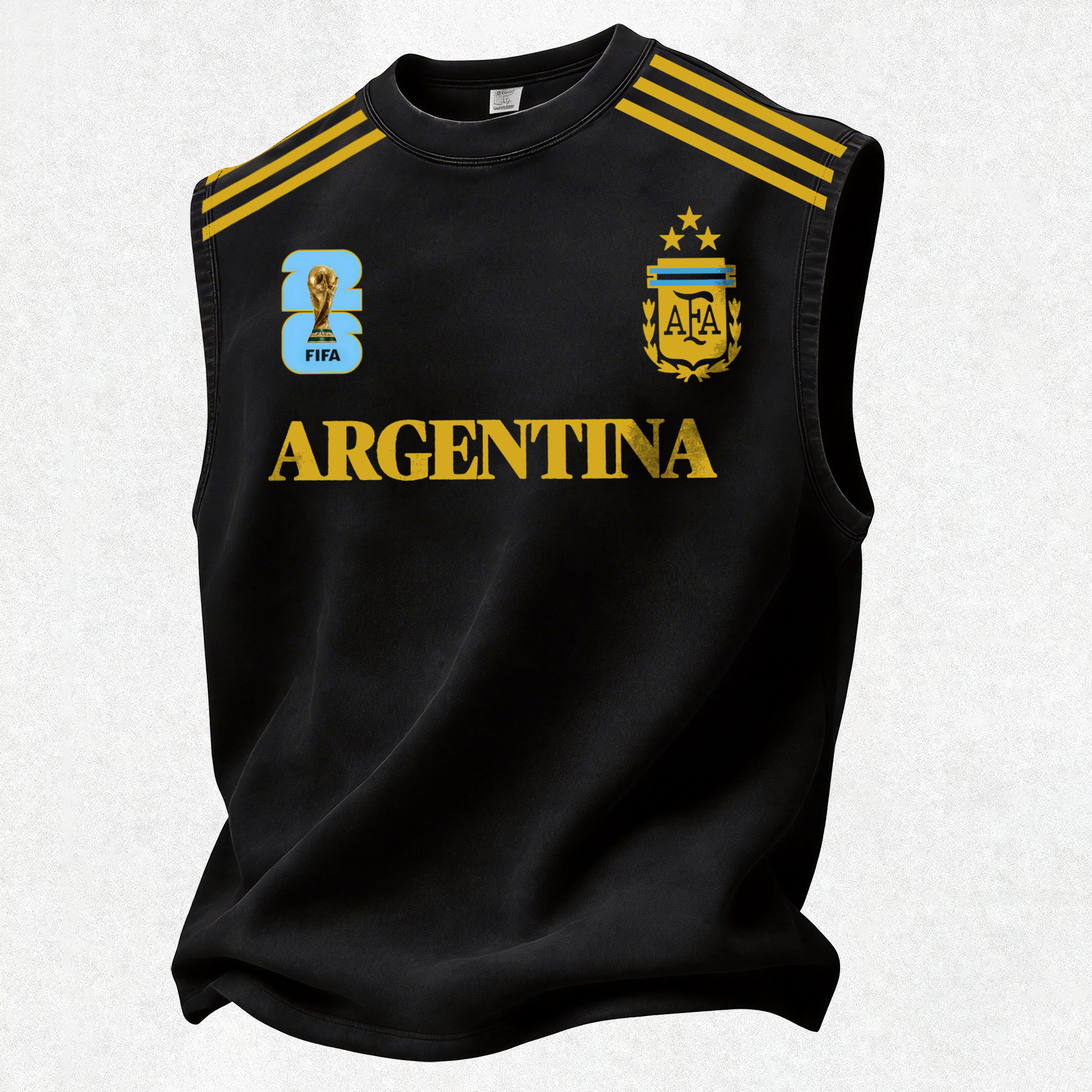 Vertical Stripe Number 10 Graphic Print Men's Tank