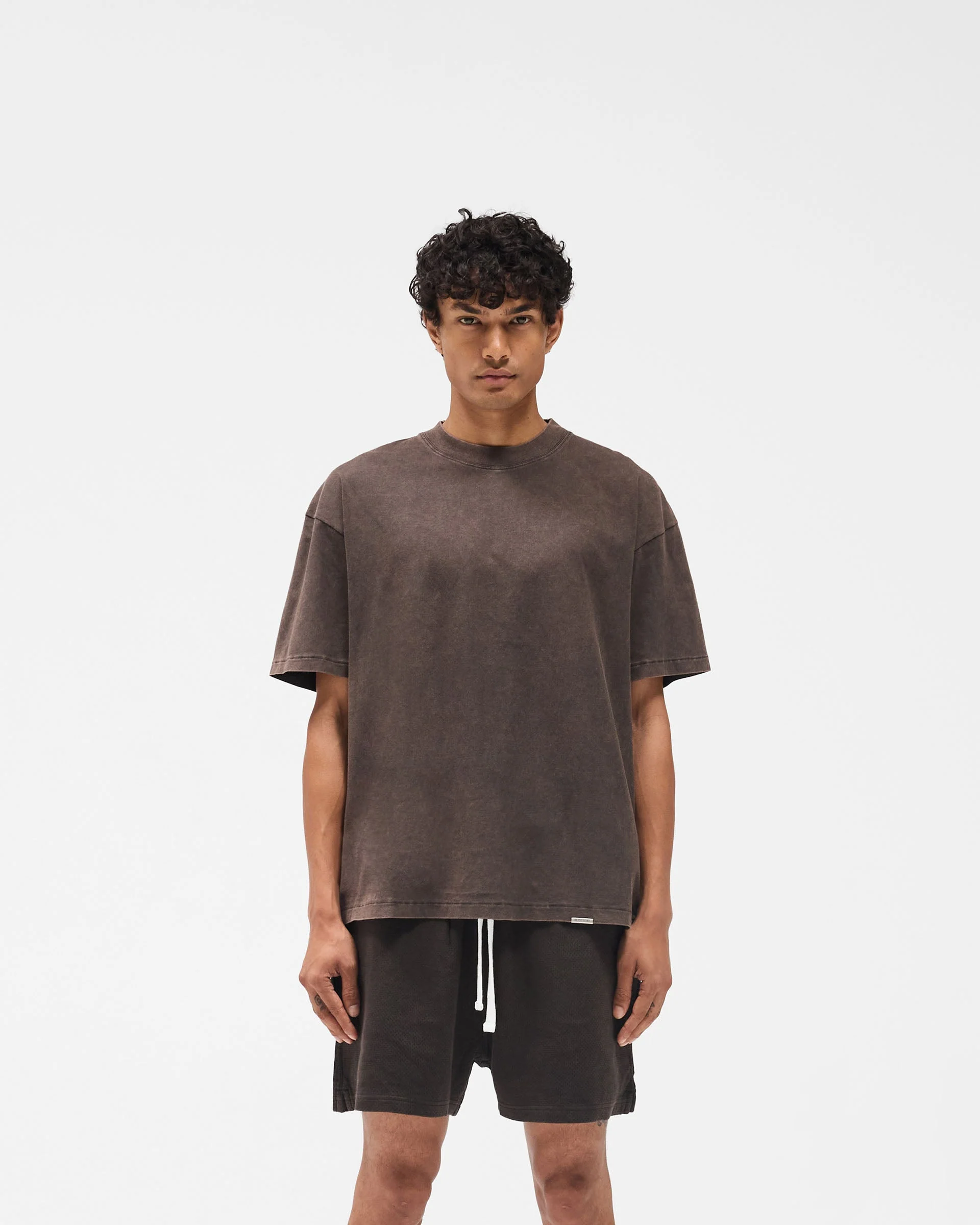 Initial Oversized T-Shirt - Coffee