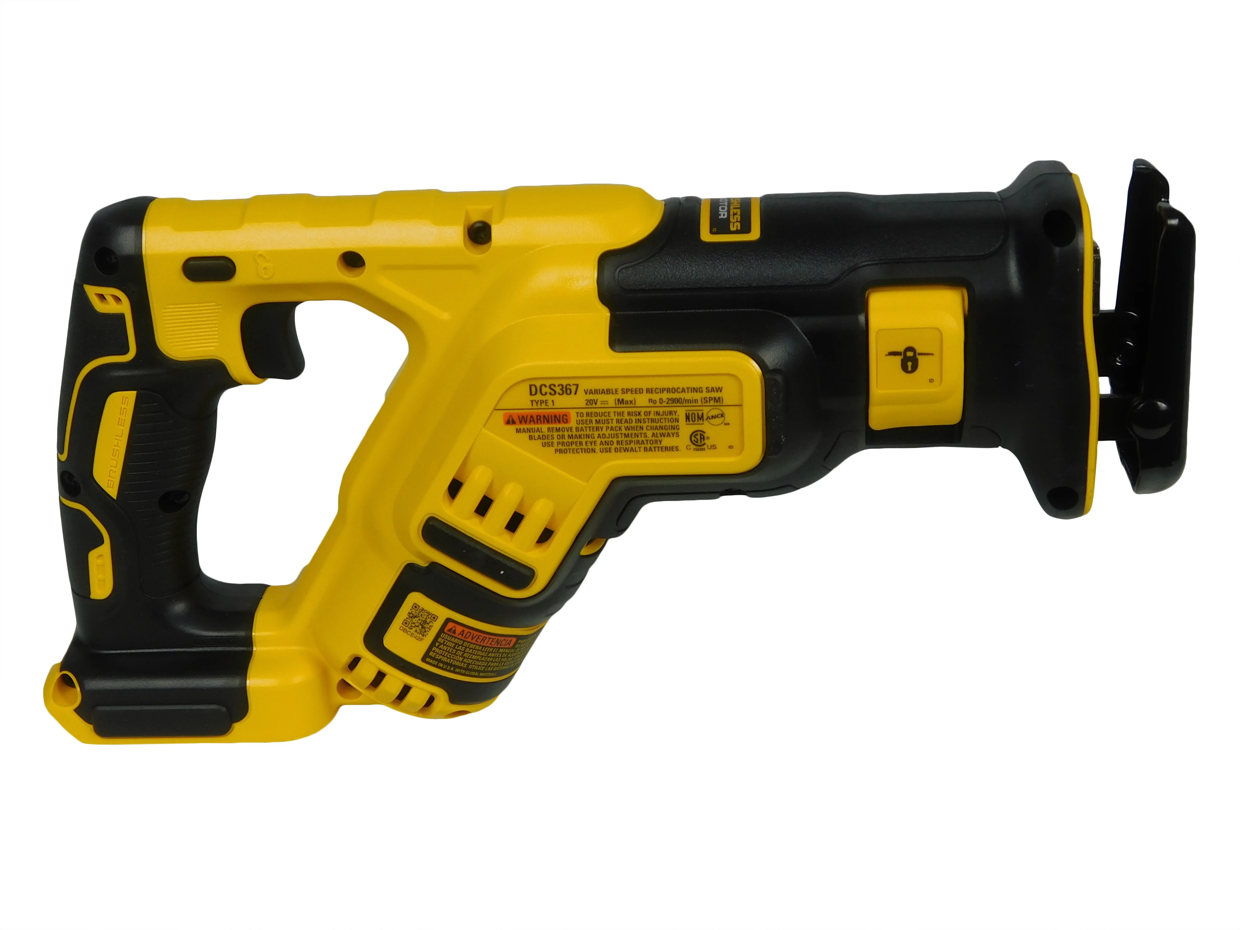 DeWALT Max XR 20V Brushless Compact Reciprocating Saw DCS367B (Bare Tool) - Image 3