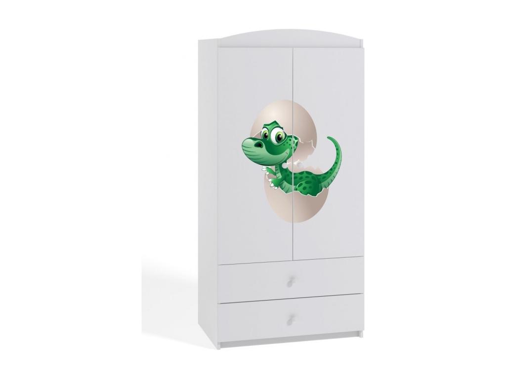 Armario infantil 2 puertas dinosaurio pequeño Nestleare