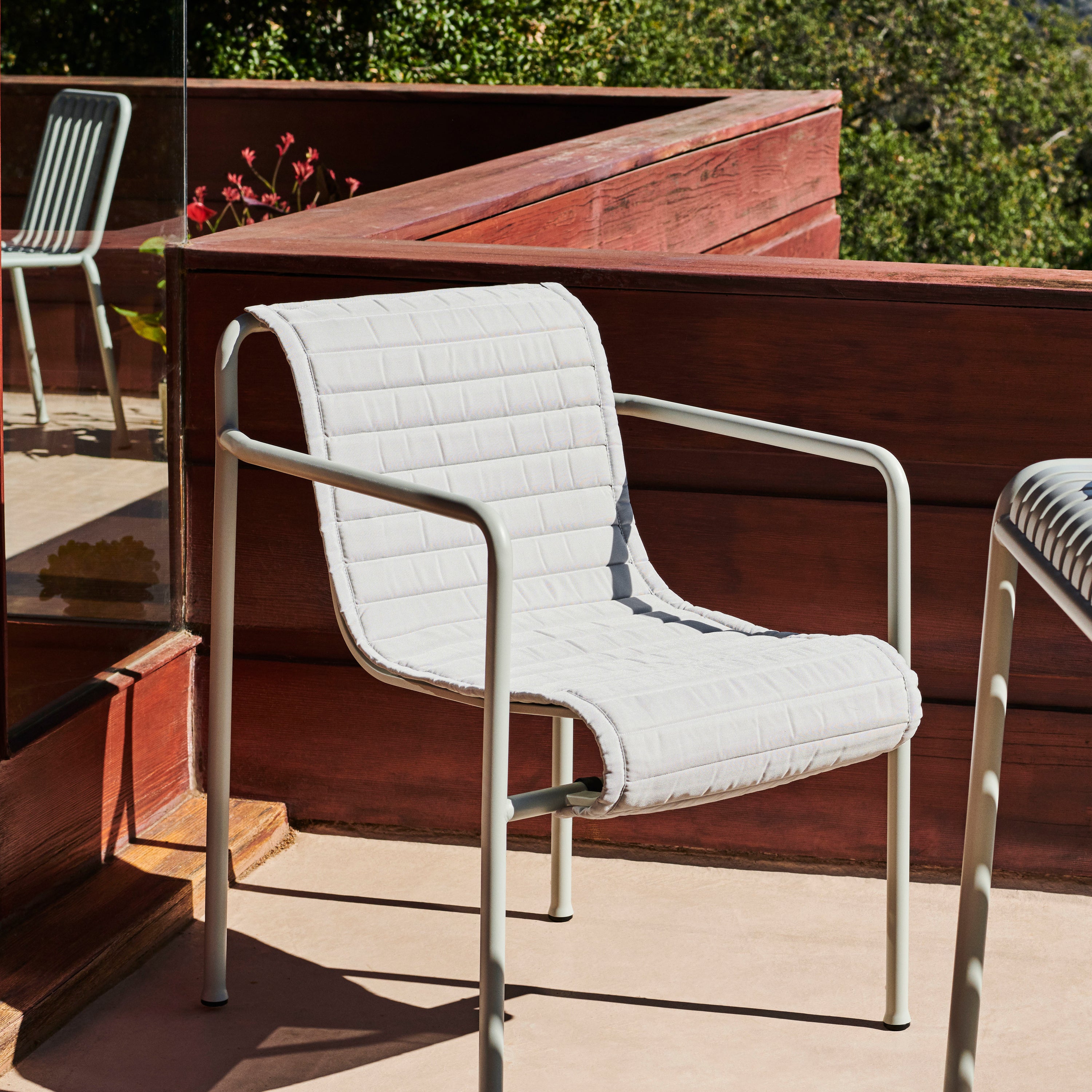 HAY Palissade Quilted Kussen voor Tuinstoel - Sky Grey