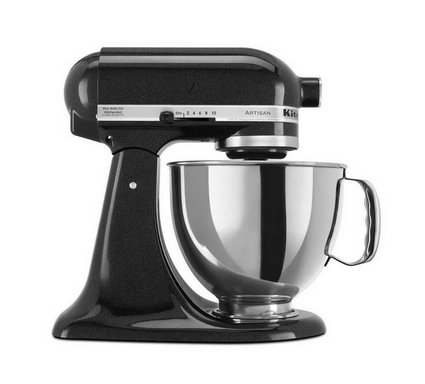 Artisan 5 Qt. 10-Speed Caviar Stand Mixer with Flat Beater, 6-Wire Whip and Dough Hook Attachments