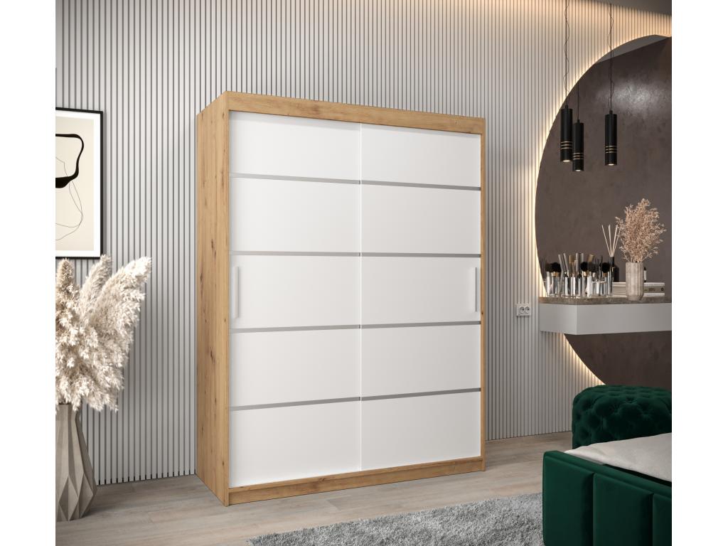 ARMARIO Nestliq 1 DE PUERTAS CORREDERAS 200/150/62 2 puertas artisan/blanco