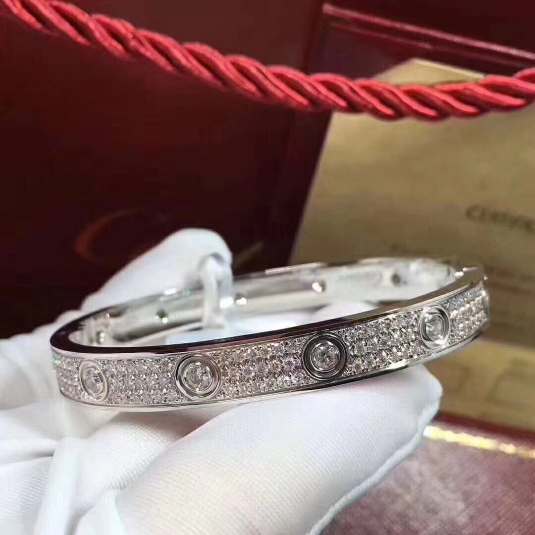 Cartier LOVE Bracelet Bangle, Diamond Paved - Original Replica Club