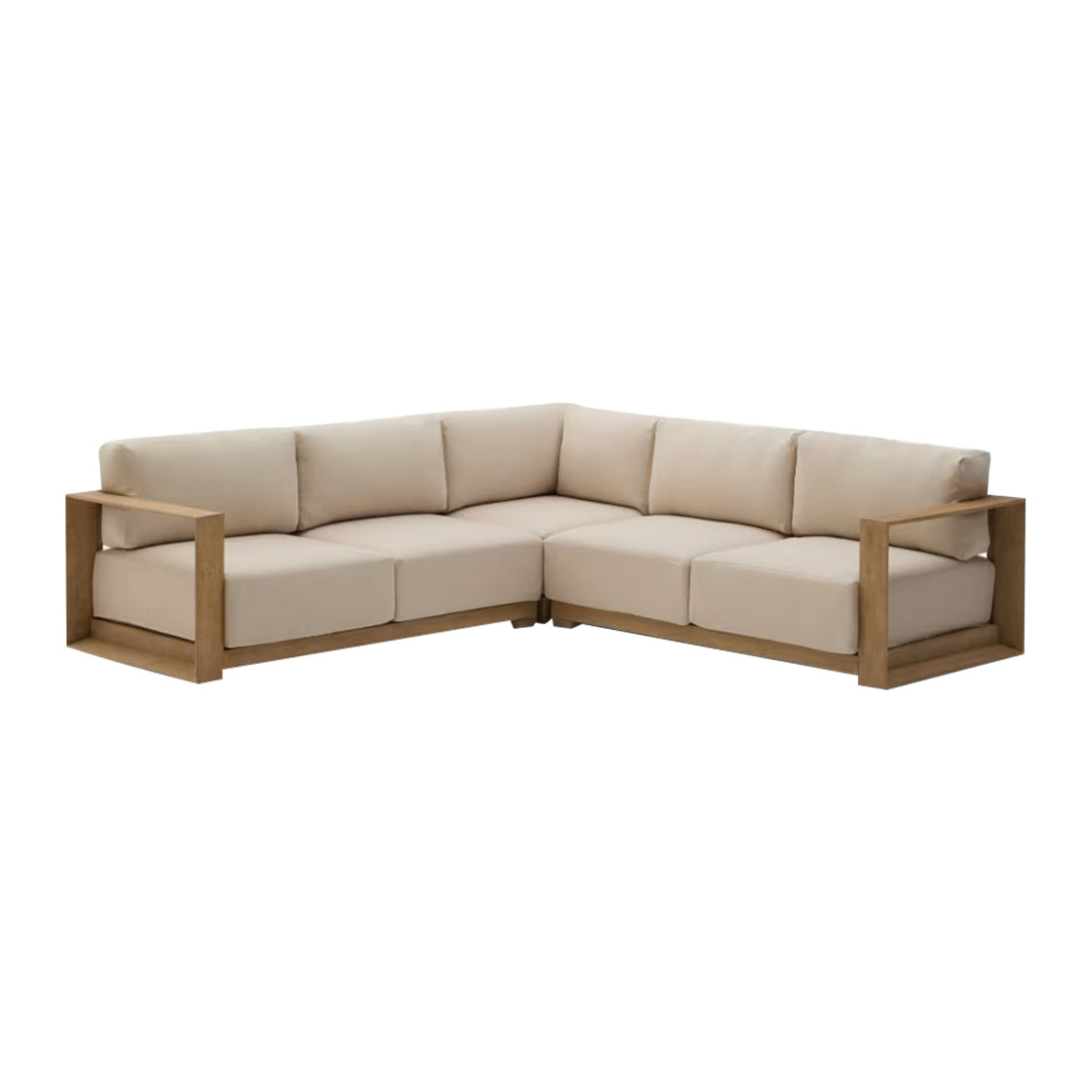 Kave Home Ambra 5-zitshoekbank - Acaciahout