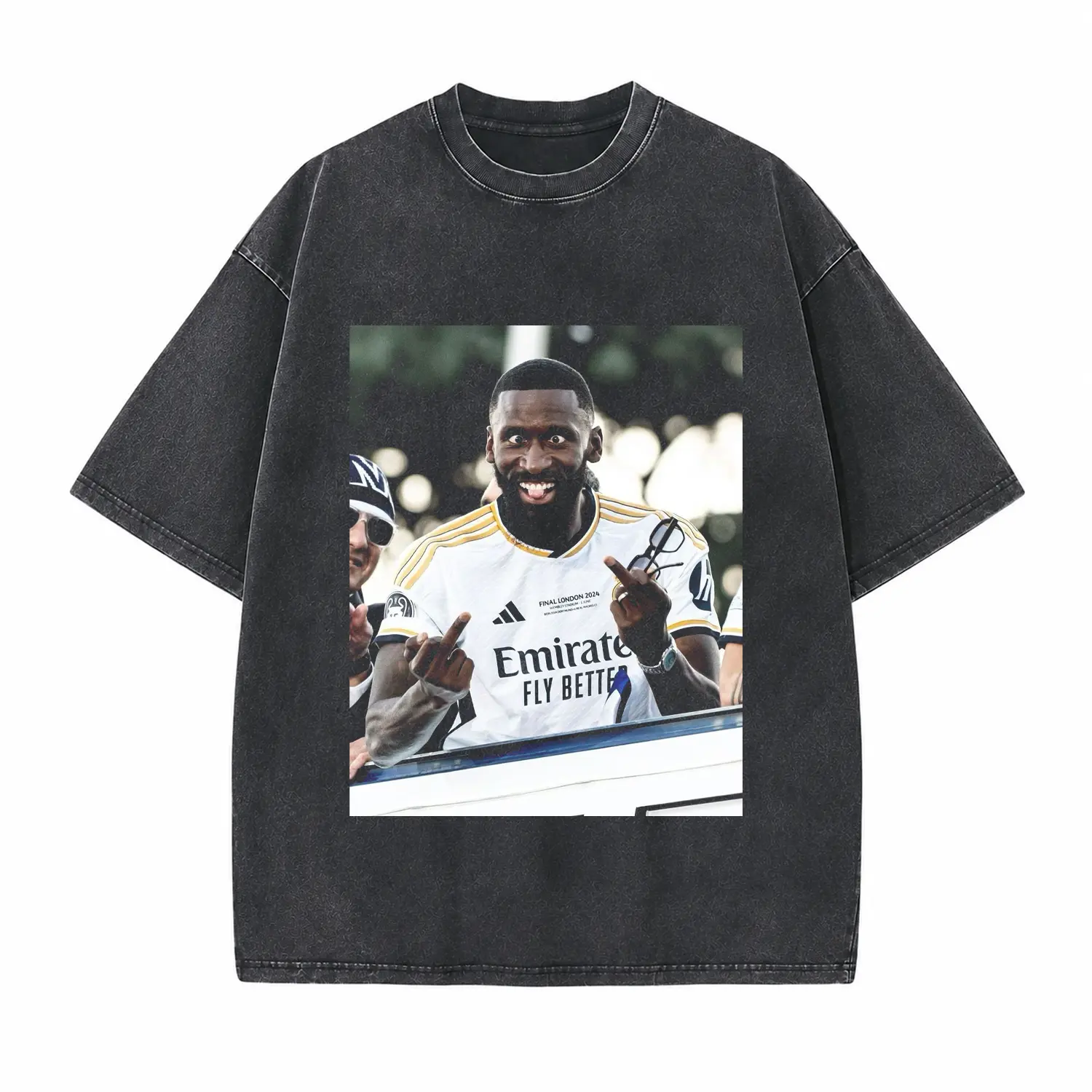 Funny Football Star Meme Graphic Printed Unisex Washed T-Shirt