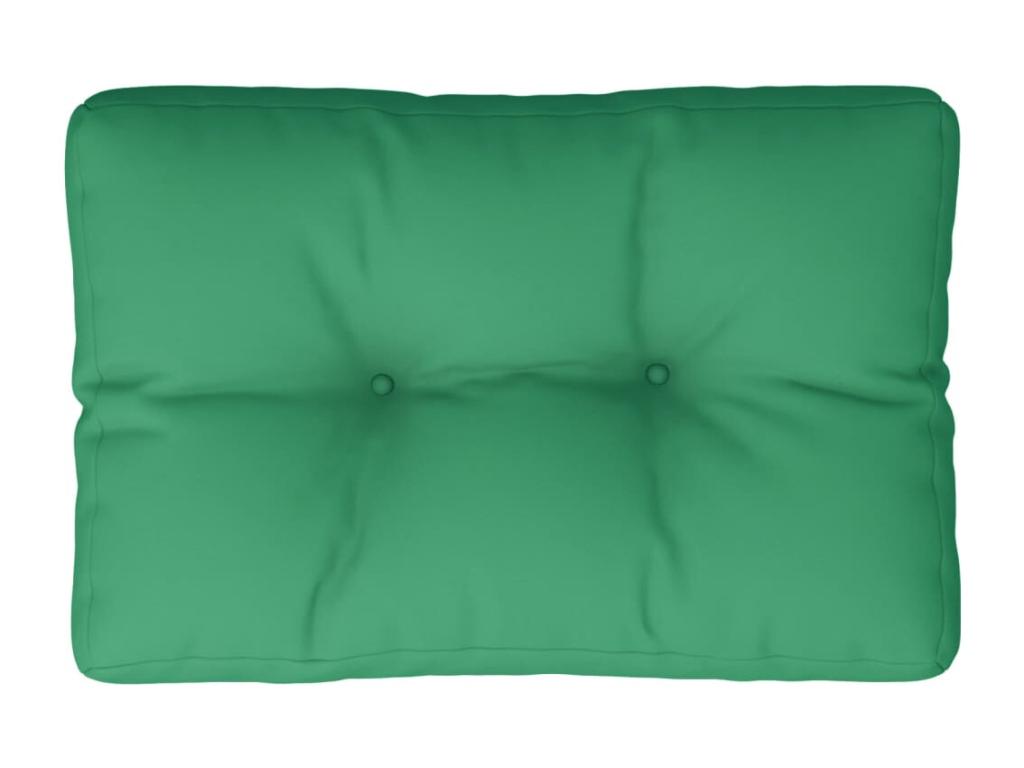 Cojín para sofá de palets tela verde 60x40x12 cm