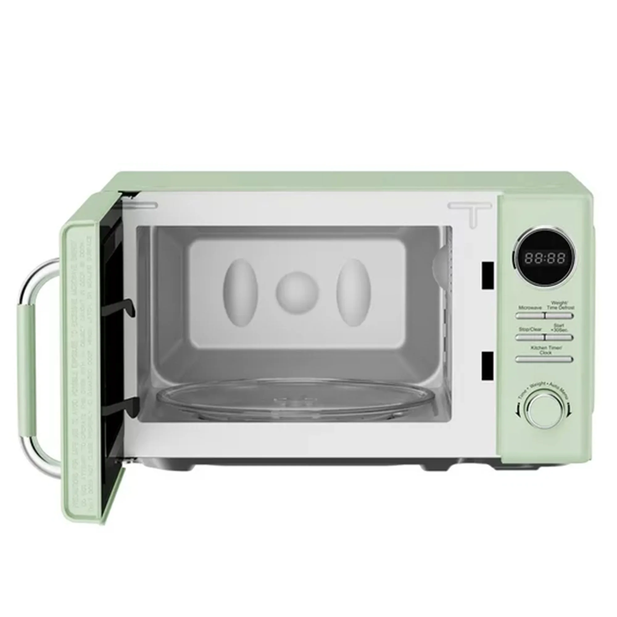 Magic Chef 0.7 Cubic Feet 700W Classic Retro Countertop Microwave, Green - Image 6